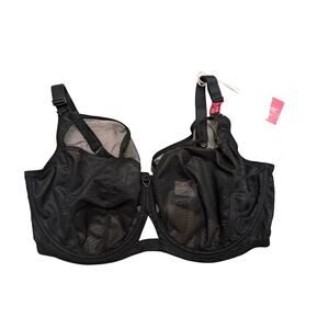 Curvy Kate Logo Victory Side Support Balcony Bra Black Size 44H US Underwire NWT